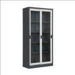 All Glass Lockable Filing Cabinet 1.0MM Steel Office Furniture