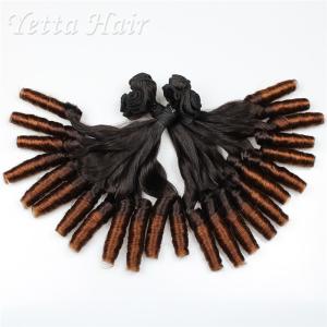 Wholesale Indian Natural Funmi Hair Weave , Ombre Human Hair Extensions With Spiral Curl from china suppliers