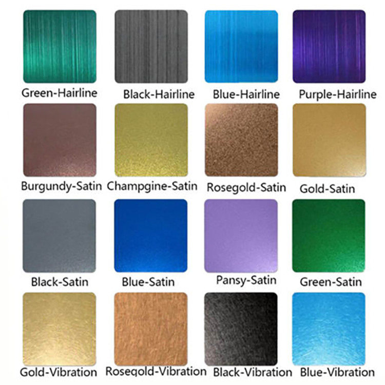 CE Titanium Blue Mirror Finish Stainless Steel Sheet 4x8 Gray Color