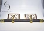 Gold Finish Funeral Coffin Accessories Swing Bar Set ABS Material With Steel