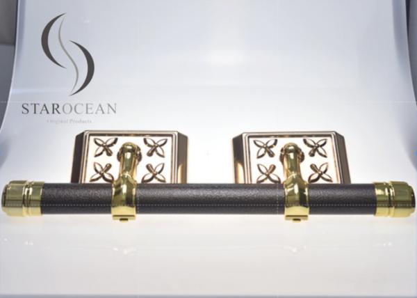 Gold Finish Funeral Coffin Accessories Swing Bar Set ABS Material With Steel