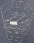 Fold Up Wire Retail Display Baskets Bin Muliti Lever For Promote Goods