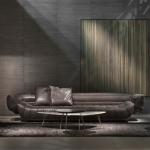 Matte Ecology Leather Upholstered Sofa Set Commercial Luxury Modern Furnitures