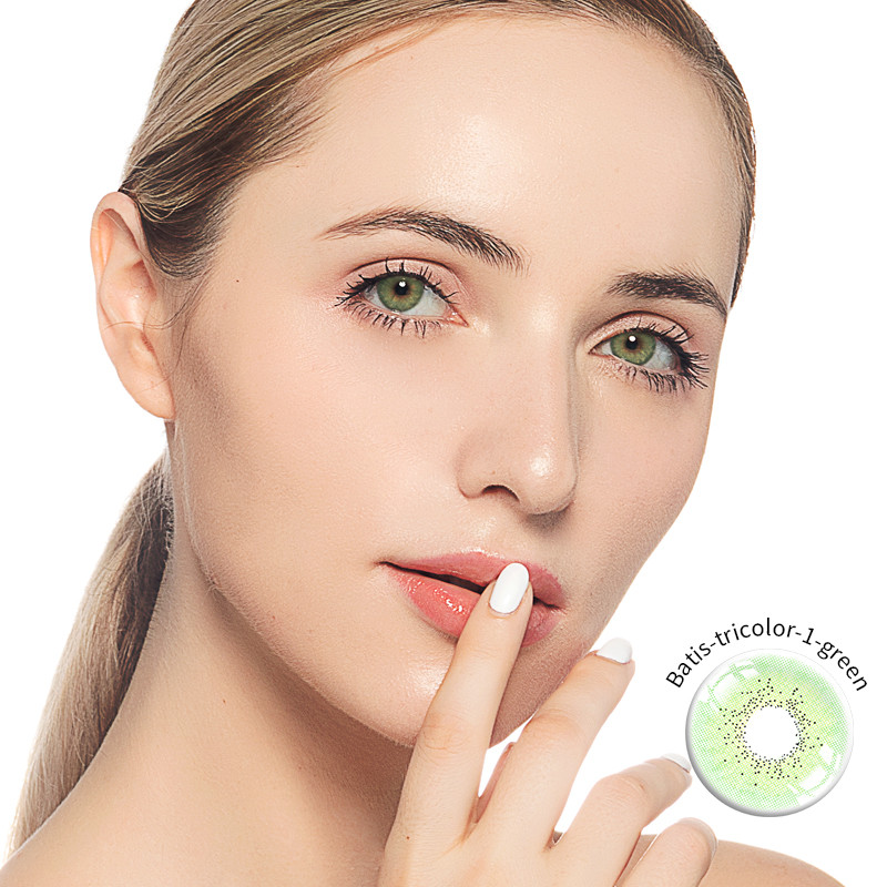 CE0197 Natural Yearly Wildcat Green Contact Lens 3 Tones