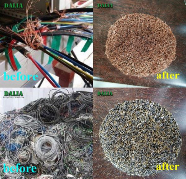 Dry Type Copper Wire Granulator Separator , Copper Cable Recycling Granulator 1 Year Warranty