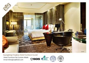 Wholesale Luxury Bedroom Set King Size Commercial Hotel Furniture for Single / Double Room With Leather Chair from china suppliers