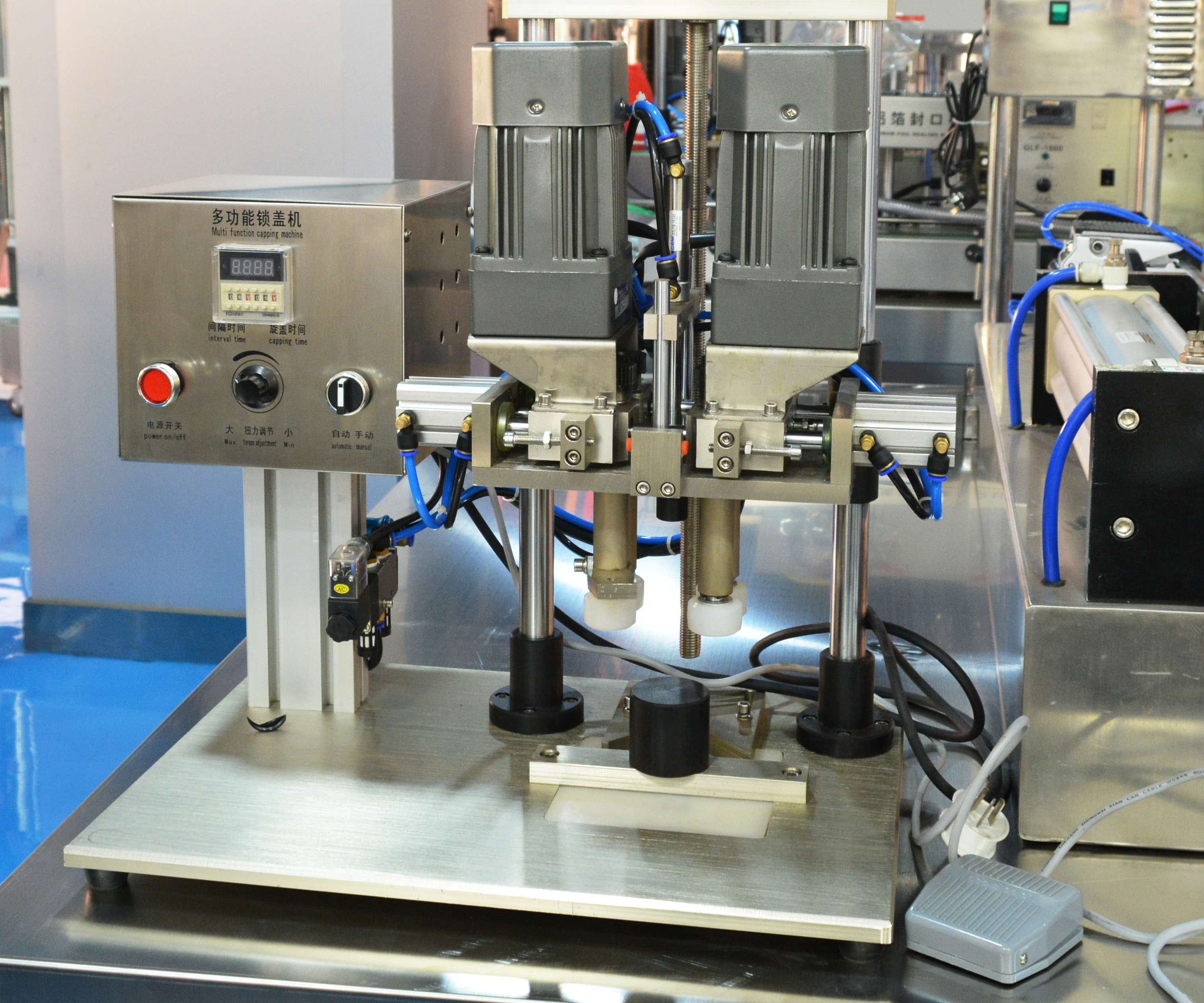 30-40bottles/Min High Efficiency Dropper Head Semi-Auto Capping for Glass Bottles Screw Caping Machine