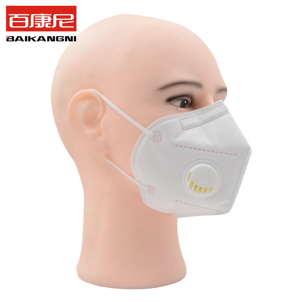 CE EN149 4 Ply KN95 Disposable Respirator Mask With Valve Filt