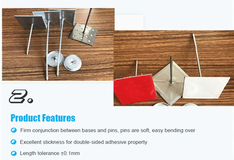 M3 Softly Aluminum Pin 2-1/2" Fixfast Self Stick Insulation Hangers