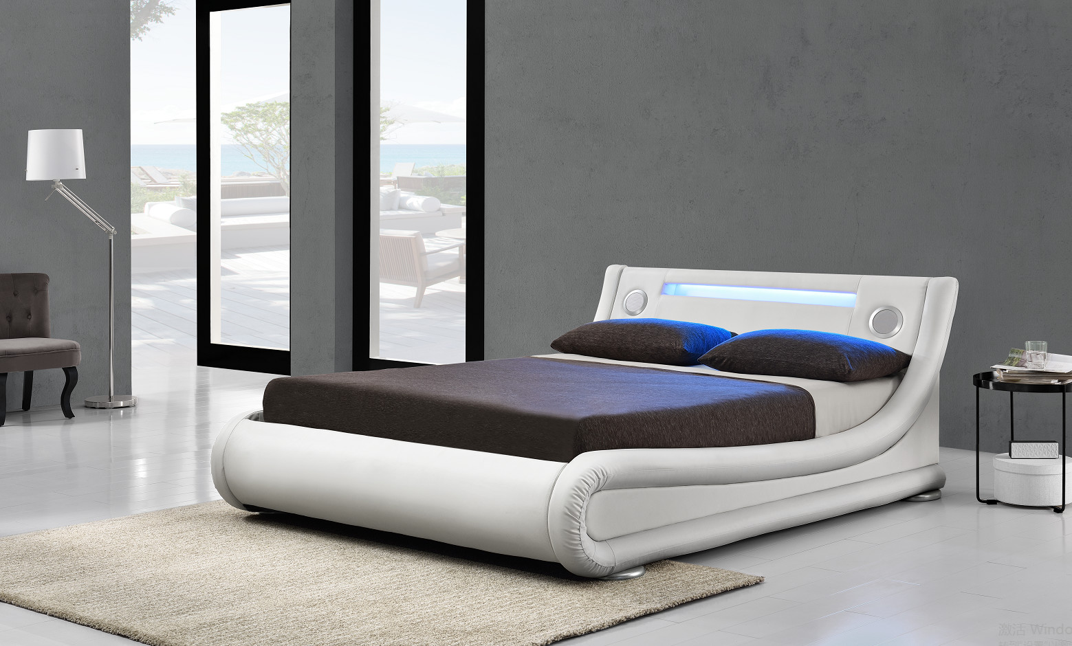 Modern Design Fabric Bedside Table with Optional Color for Your Bedroom Decoration Style.