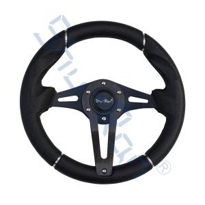 Wholesale Golf Cart Challenger Black Grip/Black Spokes Steering Wheel For Club Car, EZGO, And Yamaha from china suppliers