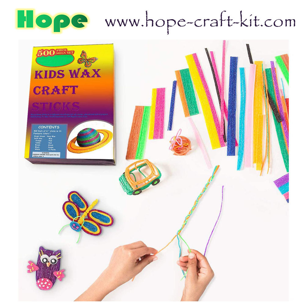 Magic Wax Sticks Wax Wire Wikki Stix Doodle Sticks for Children Kids DIY Hand-Craft Material STEM Innovation OEM