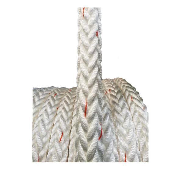 Durable Sea Towing 8 Strand White 48mm Polpropylene Monofilament Crossing Laid