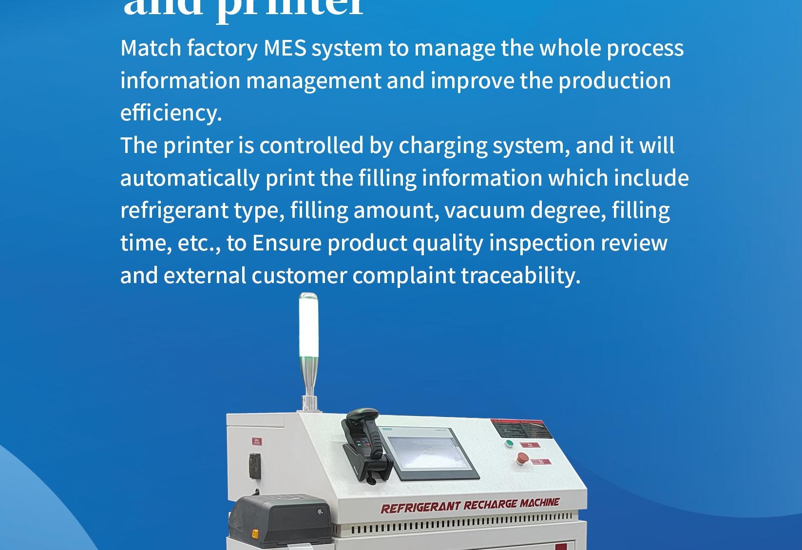 Fridges Freezers Refrigerant Charging Machine R134a R22 Automatic AC Recovery Recycling Gas Charging Machine