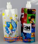 Collapsible Sports Water Bottle 3 Pack, Foldable Leak Proof Travel Bottles for