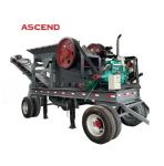 Large scale PE400x600 PE500x750 mobile jaw crusher capacity 50 80 100tph for