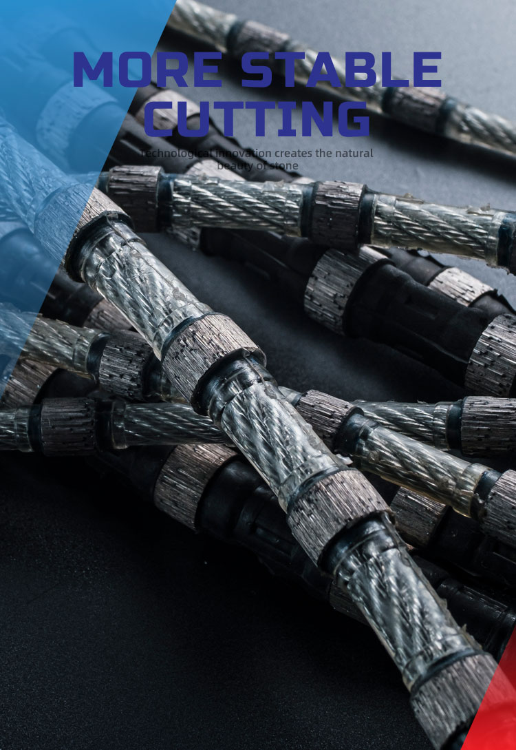Customized 7.3mm Granite Multi Wire Rope Profiling Saw with Diamond Wire Cutting Tool