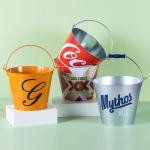 Bar 3L Metal Tin Cans Wine Bucket Bronze Drum Container Tin Custom Logo