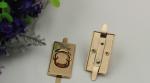 Metal handbag hardware metal clip lock bottom parts with light gold