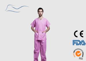 Wholesale Red Disposable Waterproof Clothing , Lightweight Disposable Surgical Scrubs from china suppliers
