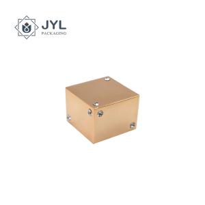 Wholesale Zinc Alloy Perfume Bottle Lid Square Shape With Crystals &amp; Engraved Logo from china suppliers