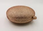 Diamond Dazzling Champagne Rhinestone Evening Bags Metal Hard Case