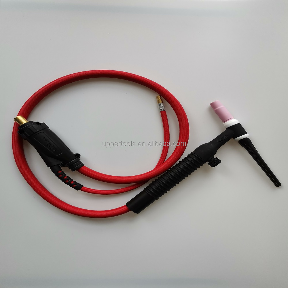 WP-26V-R 35-70 EU Plug TIG Torch kit Air Cooled Welding Gun with Gas Valve 200A Black Red