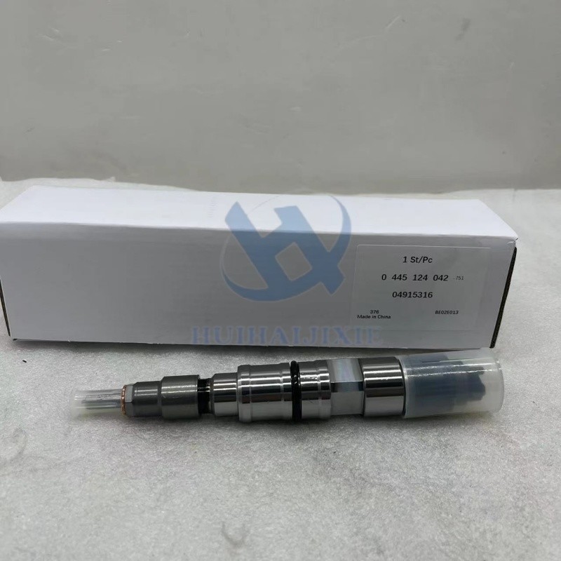 Common Rail Diesel Fuel Injector 0445124042 for Volvo Excavator EC350 D8K Engine