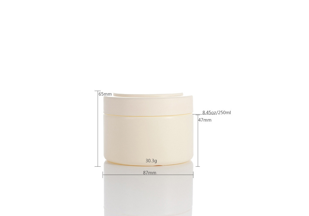 HDPE Plastic 250ml Lanolin Cosmetic Cream Jars For Body Lotion