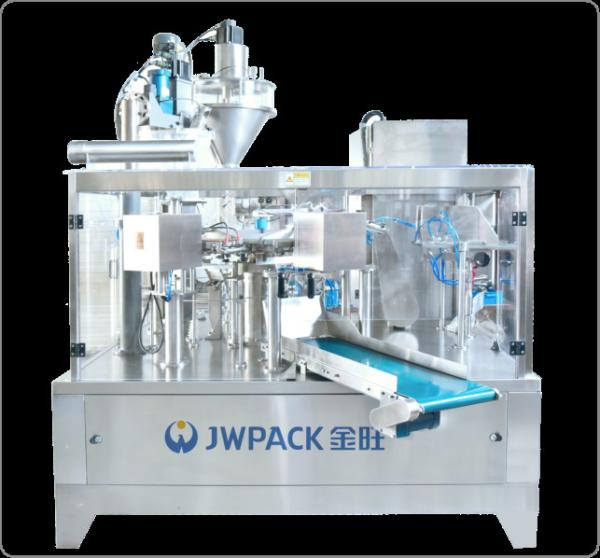 Six Positions Rotary Premade Bag Packing Machine Pouch Packaging Line 10-15