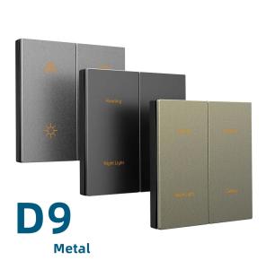 Wholesale Aluminum Alloy Metal Wall Switch Zigbee Protocol Grey / Black / Champagne Color from china suppliers