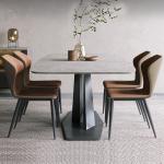 Wholesale Stylish Stainless Steel Dining Tables With Marble Surfaces