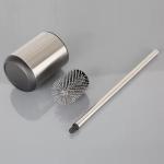 Bathroom Round TPR Toilet Bowl Cleaning Brush With Holder Free Standing