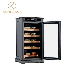 Wholesale Wood Frame LED Light Single Glass Door Electric Cigar Humidor Cabinet Cooler from china suppliers