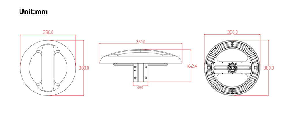 Hydrophobic 160LM/W Led Post Top Lamp 80W Post Top Lantern Lights