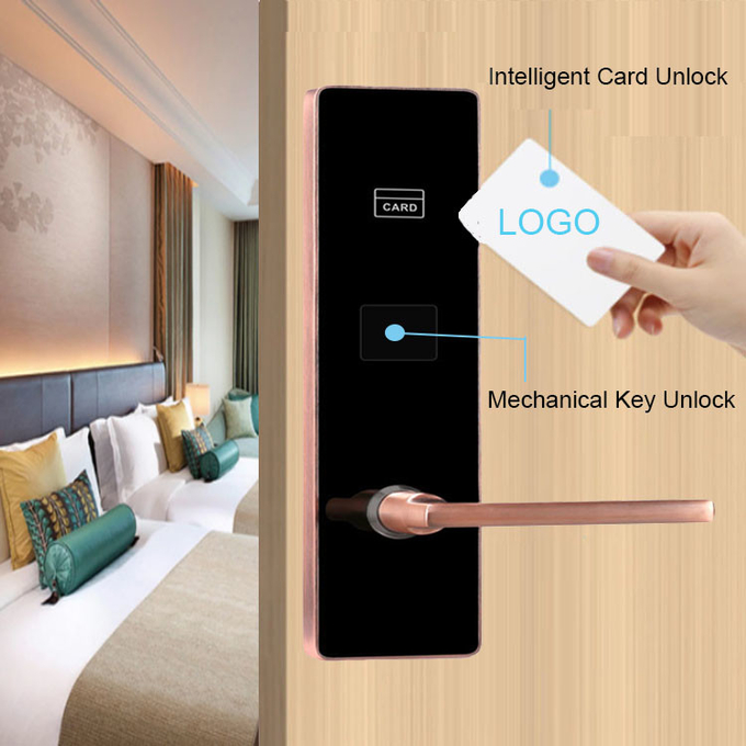Stainless Steel Smart Key Card Hotel Electronic Locks with CE FCC Certification