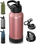 32 oz Insulated Water Bottle With Straw, Stainless Steel Sports Water Cup Flask