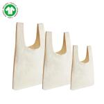 OEM Convenient Fancy Organic Cotton Tote Bags Bulk Natural White Color With Logo
