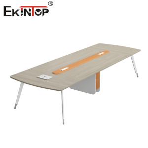 Wholesale Discounted Modern Style Walnut Conference Table With Metal Legs from china suppliers