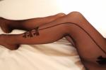 Shaping Pantyhose Alphabet Womens Silk Stockings Sexy Long Stockings Black