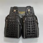 Authentic Real Crocodile Skin Men's Casual Chest Bag Small Travel Purse Genuine
