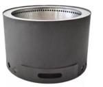 19.5 Inch Smokeless Wood Fire Pit Camping BBQ Black SPCC Coated