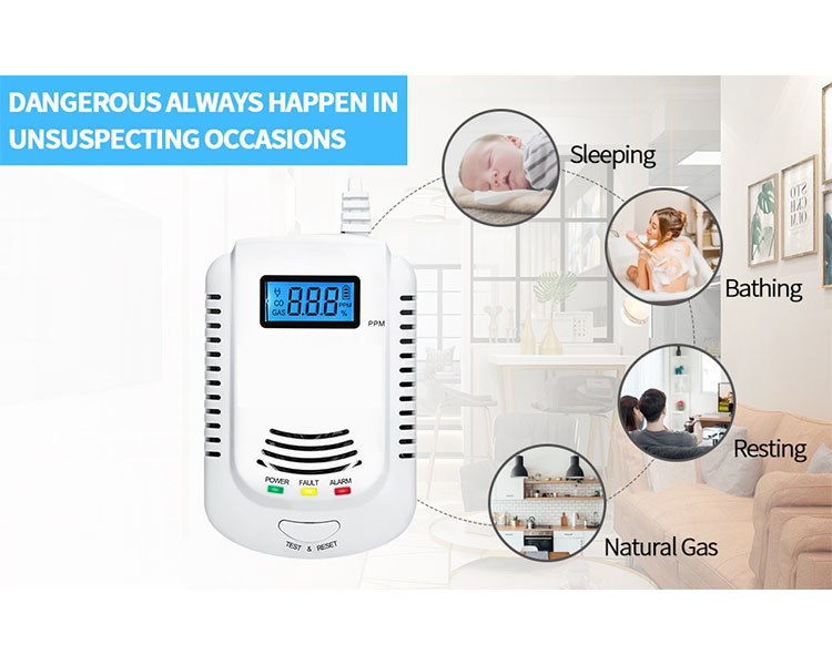 Plug In Carbon Monoxide Alarm Detector For KOABBIT Home Kitchen