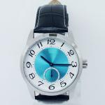 2014 fashion watch Stainless steel case with geniune leather strap