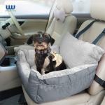 Customized Warm Soft Pet Car Seat Car Dog Bed With Storage Pocket