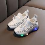 Light Outsole BSCI Children'S Sport Shoes Dragon Scale Pattern Knitting