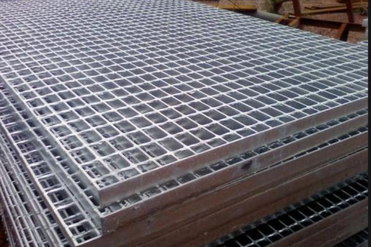 Coated Steel Grate Flooring Q235 Galvanized Bar Grating Customized