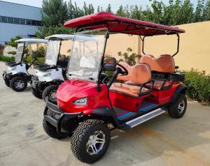 Wholesale Factory Made Road Legal Red Lithium Battery Power Electric Golf Cart 2 4 6 8 Seater Golf Cart Can Customized from china suppliers
