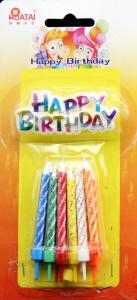 Wholesale Spiral 0.5cm*6cm Glitter Birthday Cake Candles GSV Certification from china suppliers