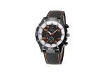 Silicone Strap Stainless Steel Chronograph Watch Black 100 M Water Resistant